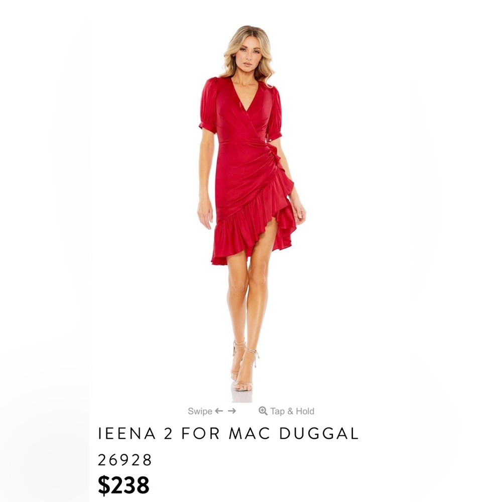 Ieena for Mac Duggal Asymmetrical Red Dress